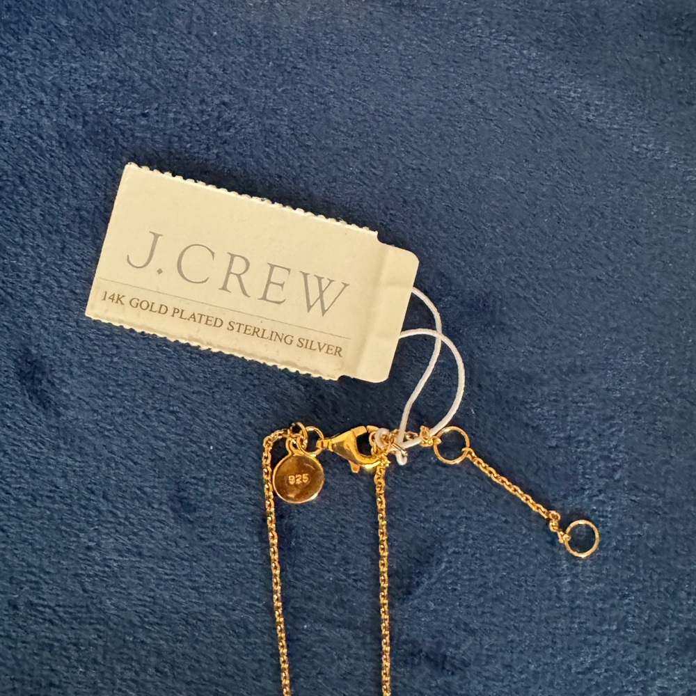 NWT J CREW MINIMALIST NECKLACE AND EARRING SET-PINK ENAMEL - Picture 5 of 6